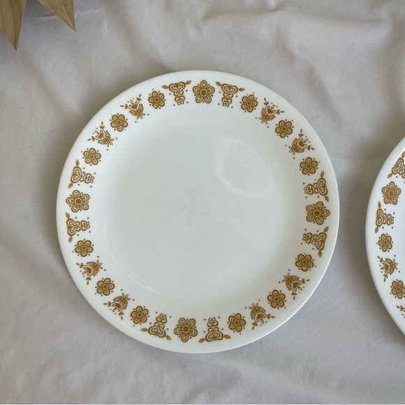 Corelle Taylor Swift Anti Hero Music Video Floral Butterfly Gold White Plates - Picture 11 of 12